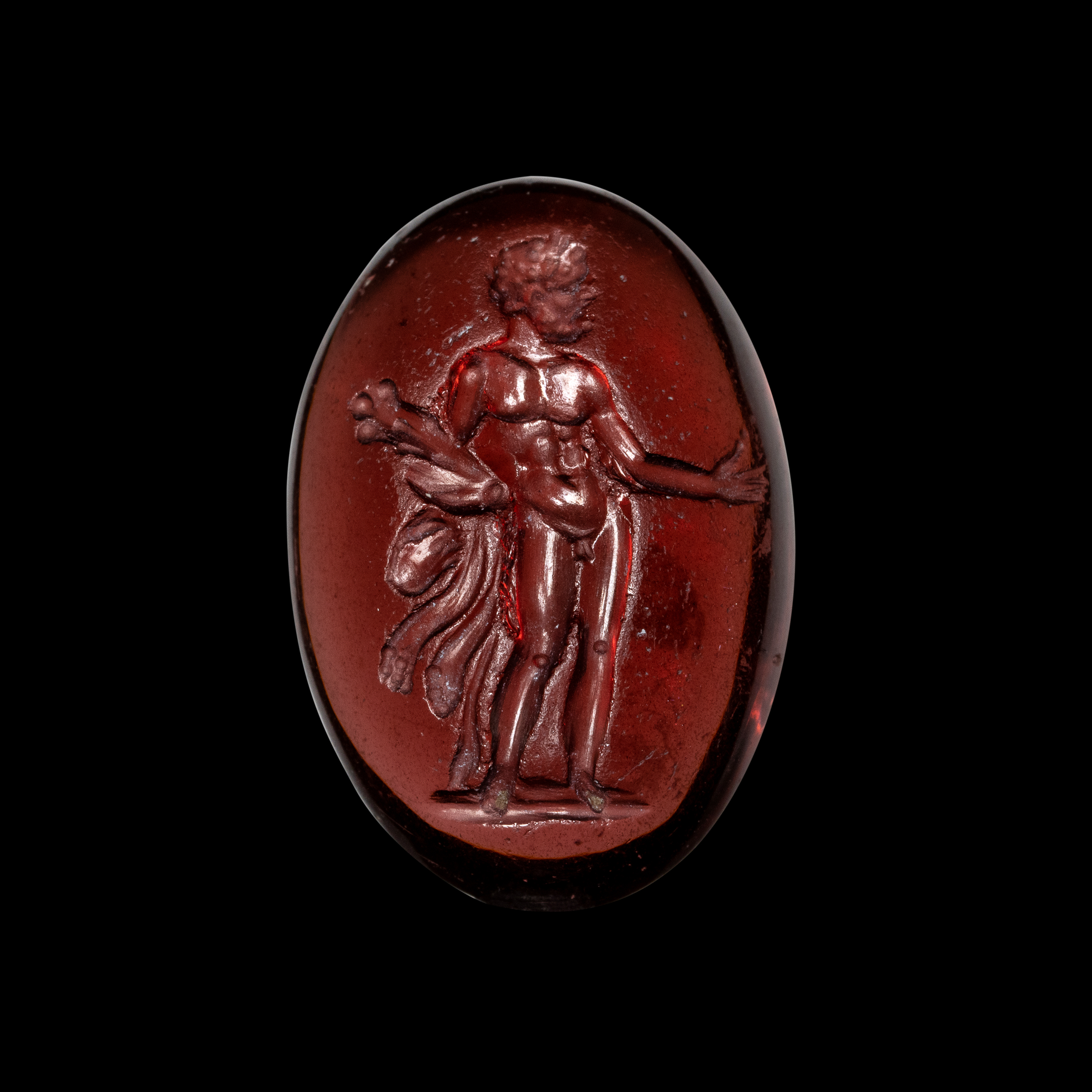 *A fine Greek garnet intaglio from the Sangiorgi collection. Hercules. 